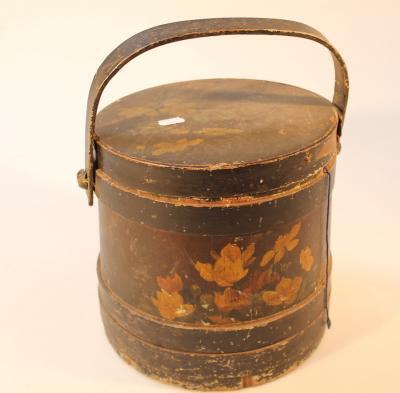 A late 19thC stained hardwood marriage casket