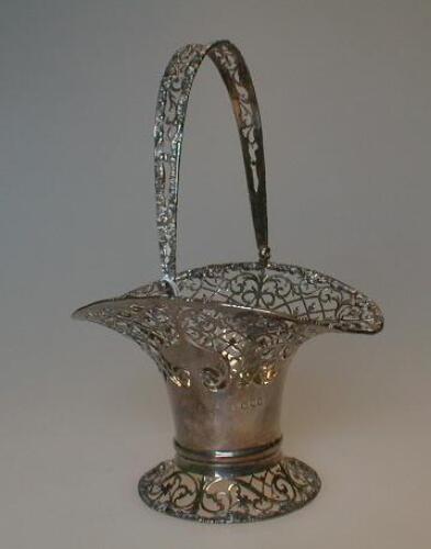 A George V silver basket by George Jackson & David Fullerton