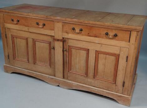 A reconstituted pine rustic style dresser