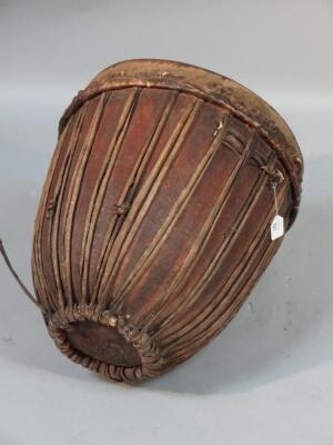 An early 20thC African tribal drum - 2