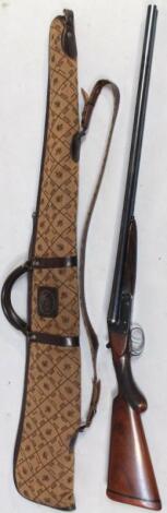 A BSA 12 bore side by side shotgun