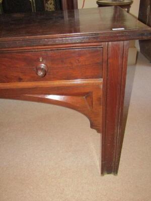 A 19thC Arts and Crafts walnut serving table - 2