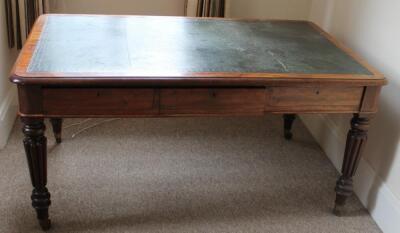 A 19thC Gillows mahogany library table - 2