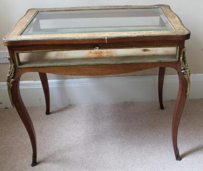 A 19thC rosewood marquetry bijouterie table