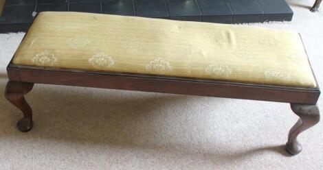 An early 20thC mahogany stool