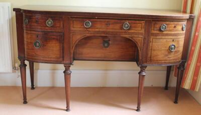 A George III mahogany bow front sideboard