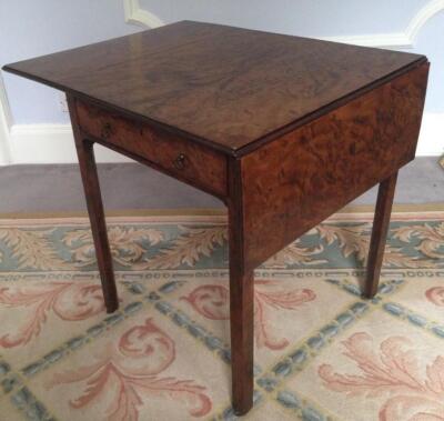 A George III yew wood Pembroke table