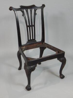 A George II mahogany dining chair