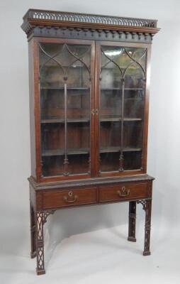 A George III mahogany display cabinet