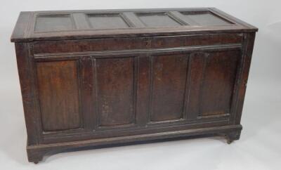 A late 17thC /early 18thC oak coffer