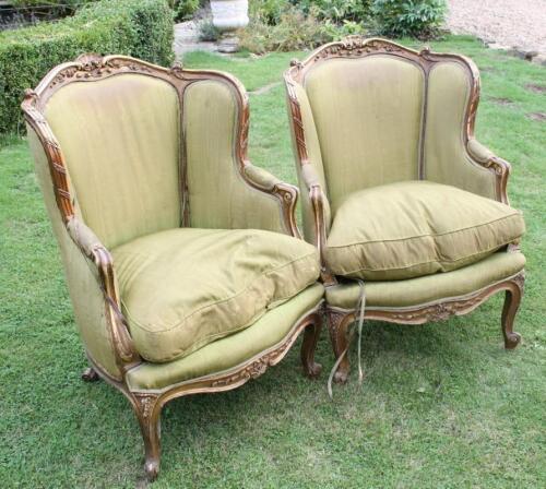 A pair of 19thC French fauteuils