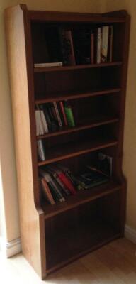 A Robert Thompson of Kilburn Mouseman open bookcase