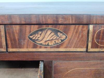 An early 19thC mahogany and boxwood strung chest of drawers - 3