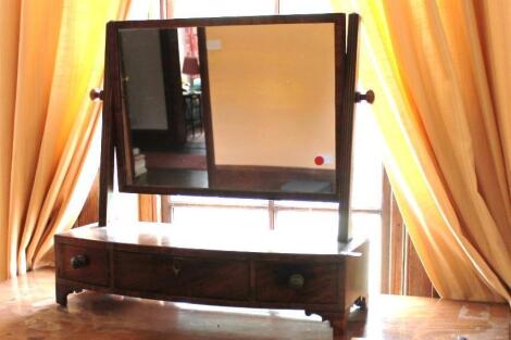 A George III mahogany dressing table mirror