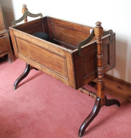 An early 19thC mahogany crib