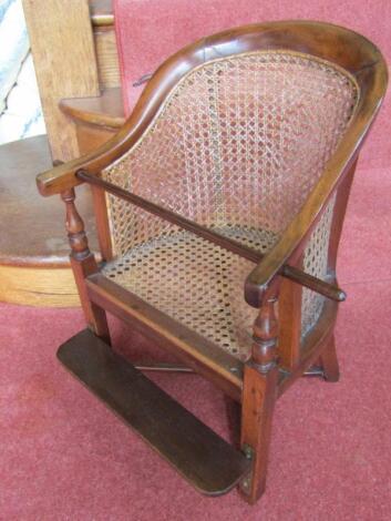 A William IV walnut child's chair