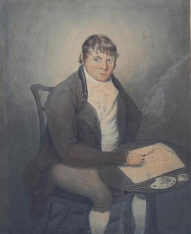 19thC English School. Seated portrait of Isambard Kingdom Brunel