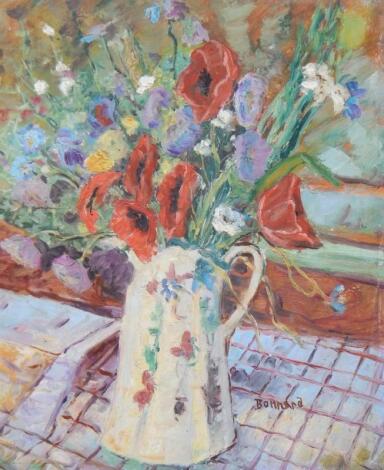 Bonnard. Still life of poppies and other flowers in a jug