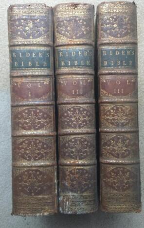 Bible.- Rider (W. Rev) The Christian's Family Bible… 3 vol.