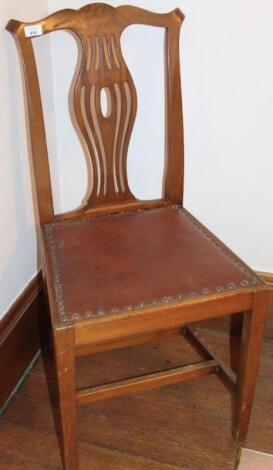 A walnut side chair