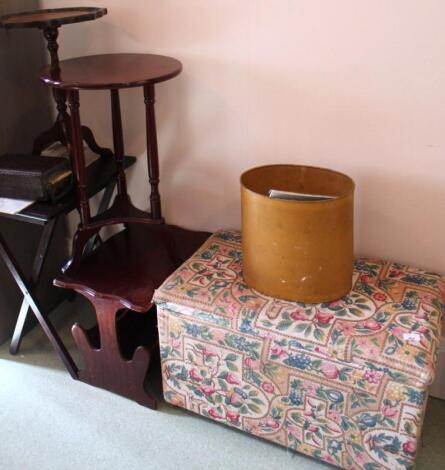 A floral printed blanket box