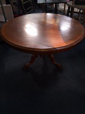 A Victorian oak breakfast table