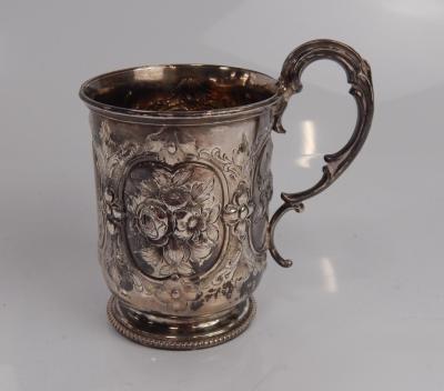 A Victorian silver christening mug