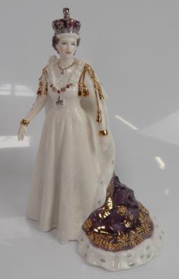 A Royal Worcester figure of Queen Elizabeth II