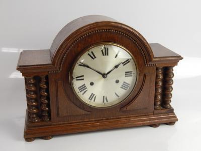 A 1920s eight day mantel clock