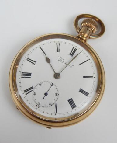 A gold plated pocket watch