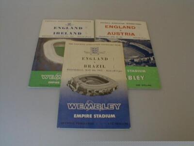 Football Programmes:1963 England v Brazil