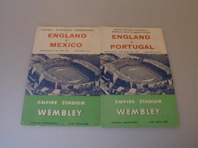 Football Programmes: 1961 England v Portugal