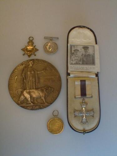 A World War I Military Cross in case