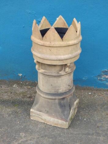 A late 19thC/early 20thC terracotta chimney pot