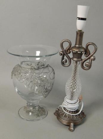 Two decorative glass items