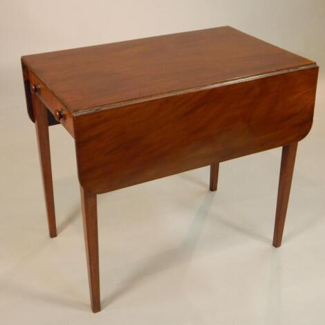 An early 19thC mahogany Pembroke table