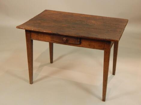 A 19thC oak side table