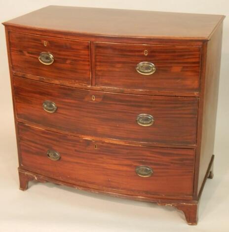 A 19thC mahogany bow fronted chest
