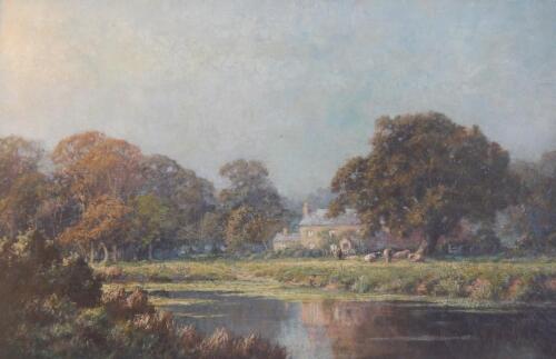 John William Buxton Knight (1842-1908). Clifton Farm and Pond Nottingham (?)