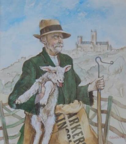 Colin Carr (1929-2002). Shepherd and Lincoln Cathedral