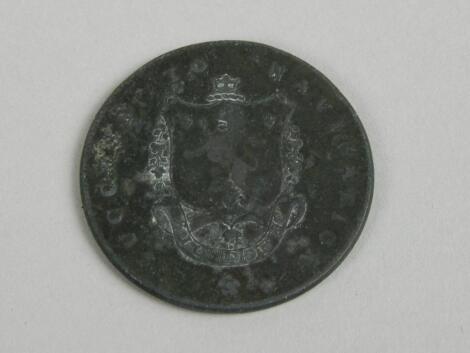 A late 18thC Sleaford halfpenny Conder merchants token