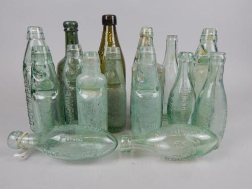 A collection of Lincolnshire related mineral bottles