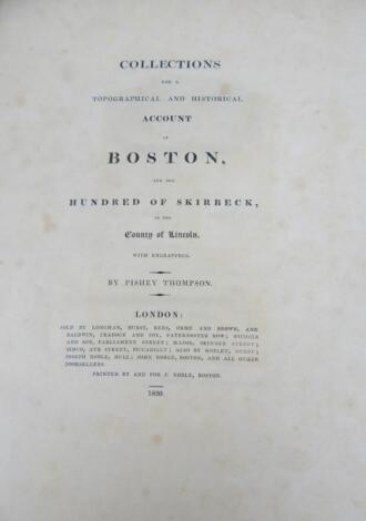 Thompson (Pishey). Collection for a topographical and historical account for Boston