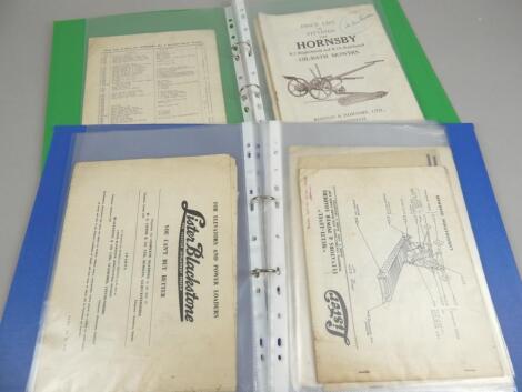 A collection of material relating to Lincolnshire agricultural machinery