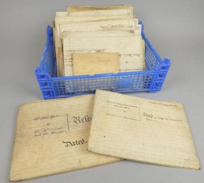 A quantity of velum parchment indentures