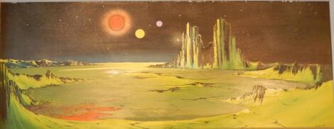 Peter Lightfoot (b1932). Imaginary landscape