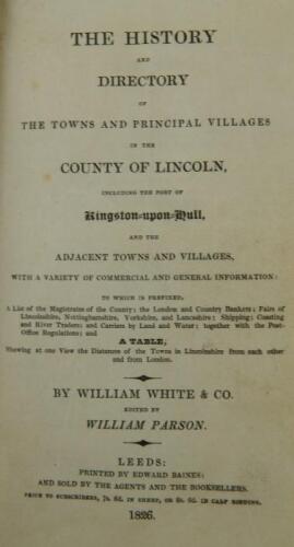 Parson (William ed). The History and Directory of the Towns and Principle Villages in the County of