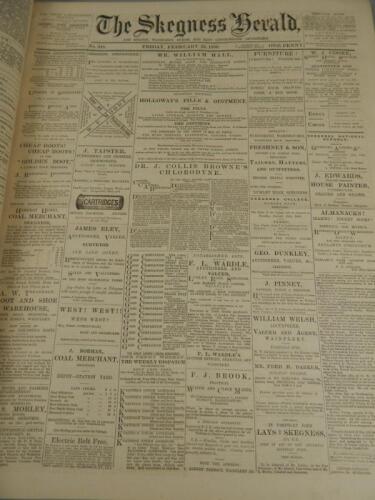 The Skegness Herald. Bound copies dating 1889-1890