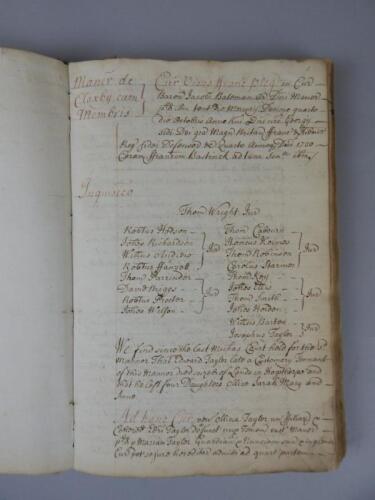 Claxby. A bound ms. vol. of Claxby Court rolls 1730-1829 in various legal hands throughout