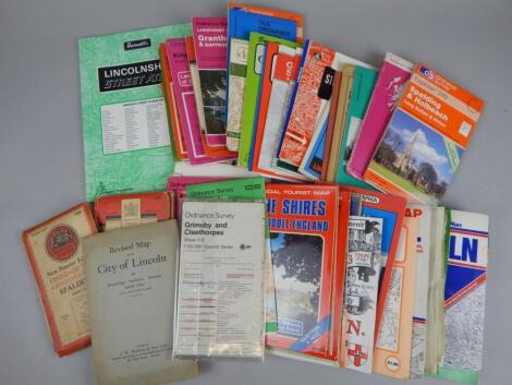 A box of maps relating to Lincolnshire